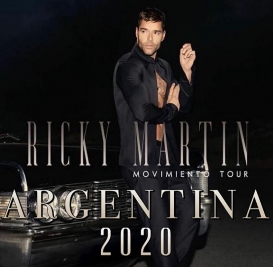 Ricky Martín llega a Argentina Con su shows internacional Movimiento Tour 2020